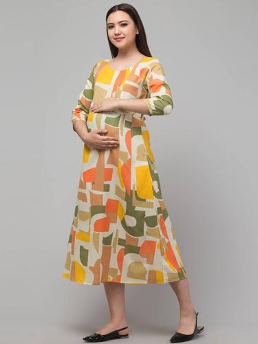Everyday Essential Maternity & Feeding Dress. (Pine)