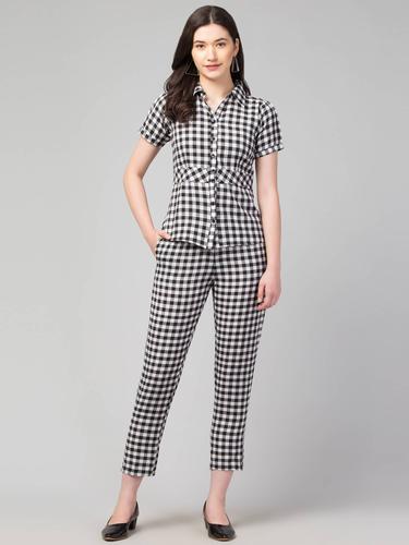 Cotton Co-Ord Set For Women. (Gingham)